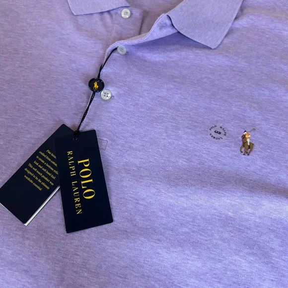 Polo Ralph Lauren Classic Fit Polo Shirt Soft‎ Touch Purple Heather Mens 4XB NWT